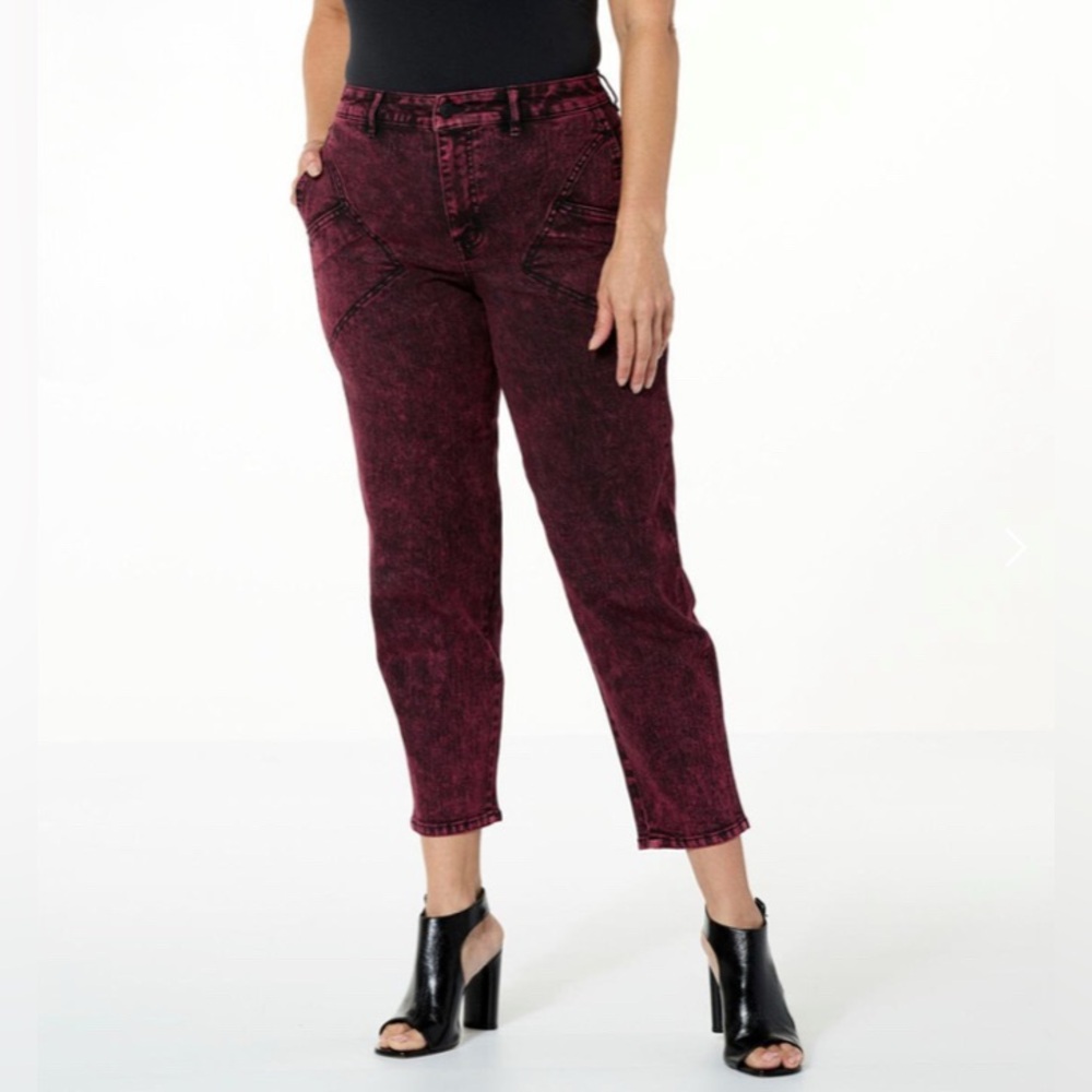 G by Giuliana Women’s Acid Wash High Rise Straight Leg Jeans- Size 8- BNWT